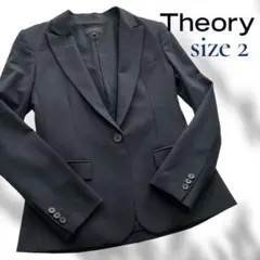良品♡【Theory】テーラードジャケット シングル ブレザー ネイビー 2
