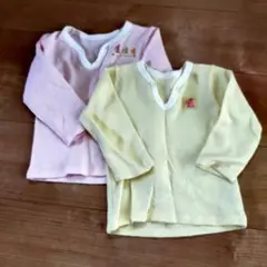 【90サイズ】ベビー用ロングTシャツ パジャマ 2枚セット