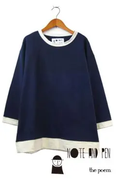 NOTE AND PEN the poem ノートとペン ポエムのTee 九分袖