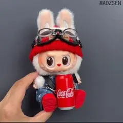 labubu ラブブ　ぬいぐるみ着17cm オーバーオール着せ替え服　5点セット