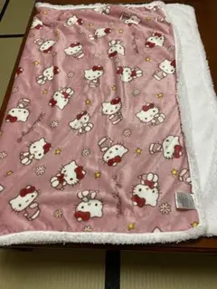 ハローキティ ハーフケット 大判サイズ ピンク モコモコ 新品 未使用