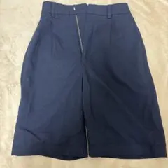 【UNIQLO】ネイビー ハーフパンツ ボタンジッパー付き