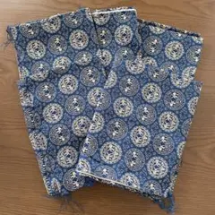 座布団　カバー　5枚セット　新品　青