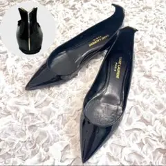【希少】 サンローラン　パンプス　ブラック　Yロゴ イタリア製　23.5cm