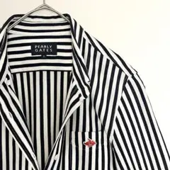 未使用ほぼ新品に近い★希少人気の太ストライプ★パーリーゲイツBDシャツ★サイズ2