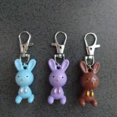 ウサギキーホルダー　3匹セット