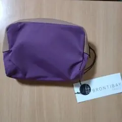 ビーフォーブロンティベイパリス　ポーチ　紫色×茶色