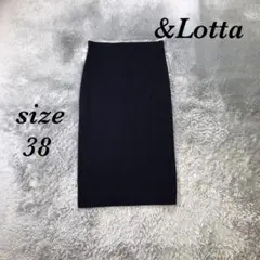 &Lotta アンドロッタ (38) 膝丈タイトスカート バックスリット 無地