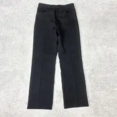 ジーユー　センタープレス ストレート パンツ　ブラック　黒　ウエスト一部ゴム