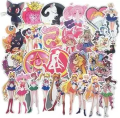 【匿名配送】美少女戦士セーラームーン ステッカー 71枚　まとめ売り