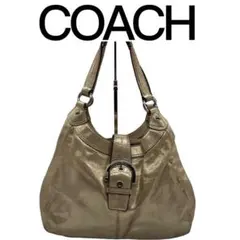 COACH コーチ トートバッグ ベージュゴールド