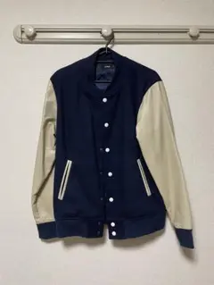 ネイビー ベージュ スタジャン