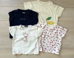 80-90cm半袖Tシャツ4枚セット（汚れあり）