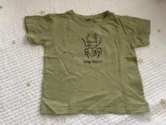 スタッグビートル プリント Tシャツ オリーブグリーン