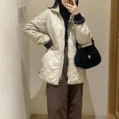 flower Barbour キルティングアウター
