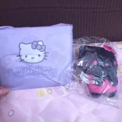 サンリオキティちゃん ヒョウ柄 エコバッグ　ガチャ　ぬいぐるみ