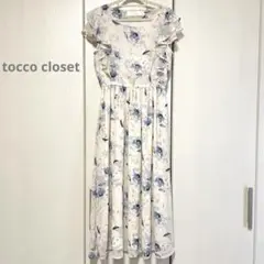 tocco closet トッコクローゼット ロングワンピース 花柄 フリル