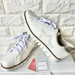 Dominic3 ドミニクバー スニーカースターパンチングレザースニーカー日本製