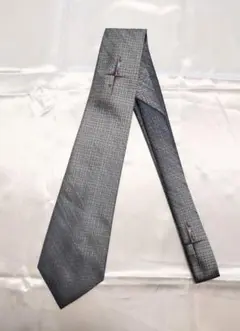グレー チェック柄 ネクタイ