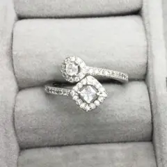 指輪 ラウンド&スクエア 宝石 結婚 婚約 花嫁 誕生日 記念日 ギフト