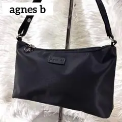 美品✨アニエスべー アクセサリーポーチ ロゴ 黒 ブラック