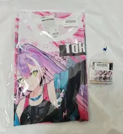 ホロライブ スト6 Tシャツ 缶バッジ 常闇トワ カプコン