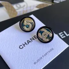 A778 ヴィンテージシャネルCHANELボタン ココマーク ピアス