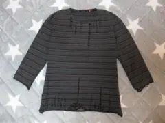 UNDERCOVERアンダーカバーarts期クラッシュボーダー七分袖カットソー2