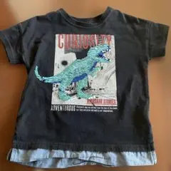 スパンコールTシャツ恐竜プリント100cm