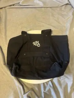RHC ロゴ入り 黒キャンバストートバッグ　Ron Herman