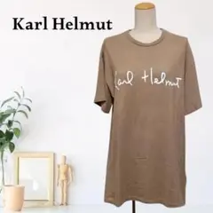 zB505【F】Karl Helmut リンガーネック ロゴプリント Tシャツ