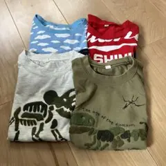 120センチ　Tシャツ4枚セット　恐竜