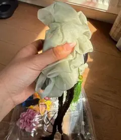 薄緑色フリルぬいぐるみ作成キット