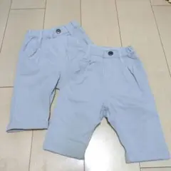 ボトムス パンツ 80サイズ 双子 ライトブルー