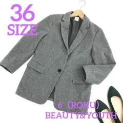 6 BEAUTYu0026YOUTH ウールメルトンテーラードジャケット 426