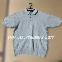 綿100% 淡い水色 ポロシャツ L