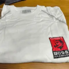 BOSS COFFEE ロゴ入り ホワイトTシャツ