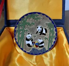 パンダのお皿 置物 インテリア 食器 動物 panda 美術品コレクション