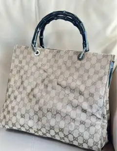 良品！ GUCCI グッチ バンブー ハンドバッグ GGキャンバス