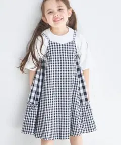 新品未使用 ペアマノン ギンガムチェック ワンピース 150cm