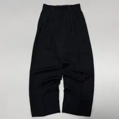 90s 国産 3タック センタープレス ワイド スラックス ドレーピング 光沢