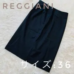 美品 REGGIANI 黒 タイトスカート サイズ36 裏地 フォーマル