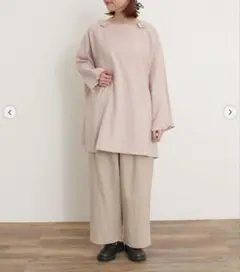値下げsm2 Cross×Linenフリルカラーブラウス　リネン100% ピンク