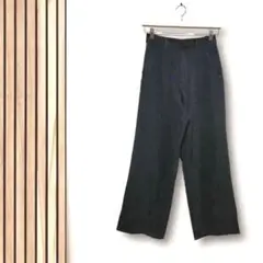 グレイル 黒ブラック ストレッチパンツ【S】光沢感 後ポケットフェイク