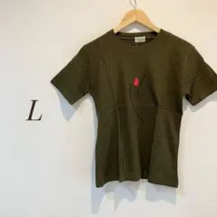 【新品未使用】オリーブ色　半袖Tシャツ　L シンプルT