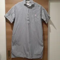 DANTON ストライプ 半袖シャツワンピース