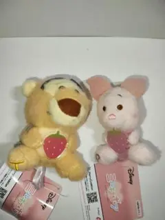 くまのプーさん ミルキーボア いちご大好きマスコット 2点
