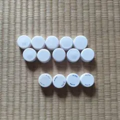 ペットボトルキャップ白無地10個+予備4個（合計14個）