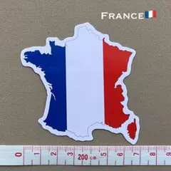 レア【新品】ステッカー France フランス 国旗 トリコロール 地形 シール