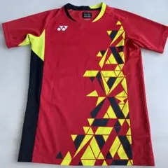 YONEX バドミントンシャツ SS 赤黒黄